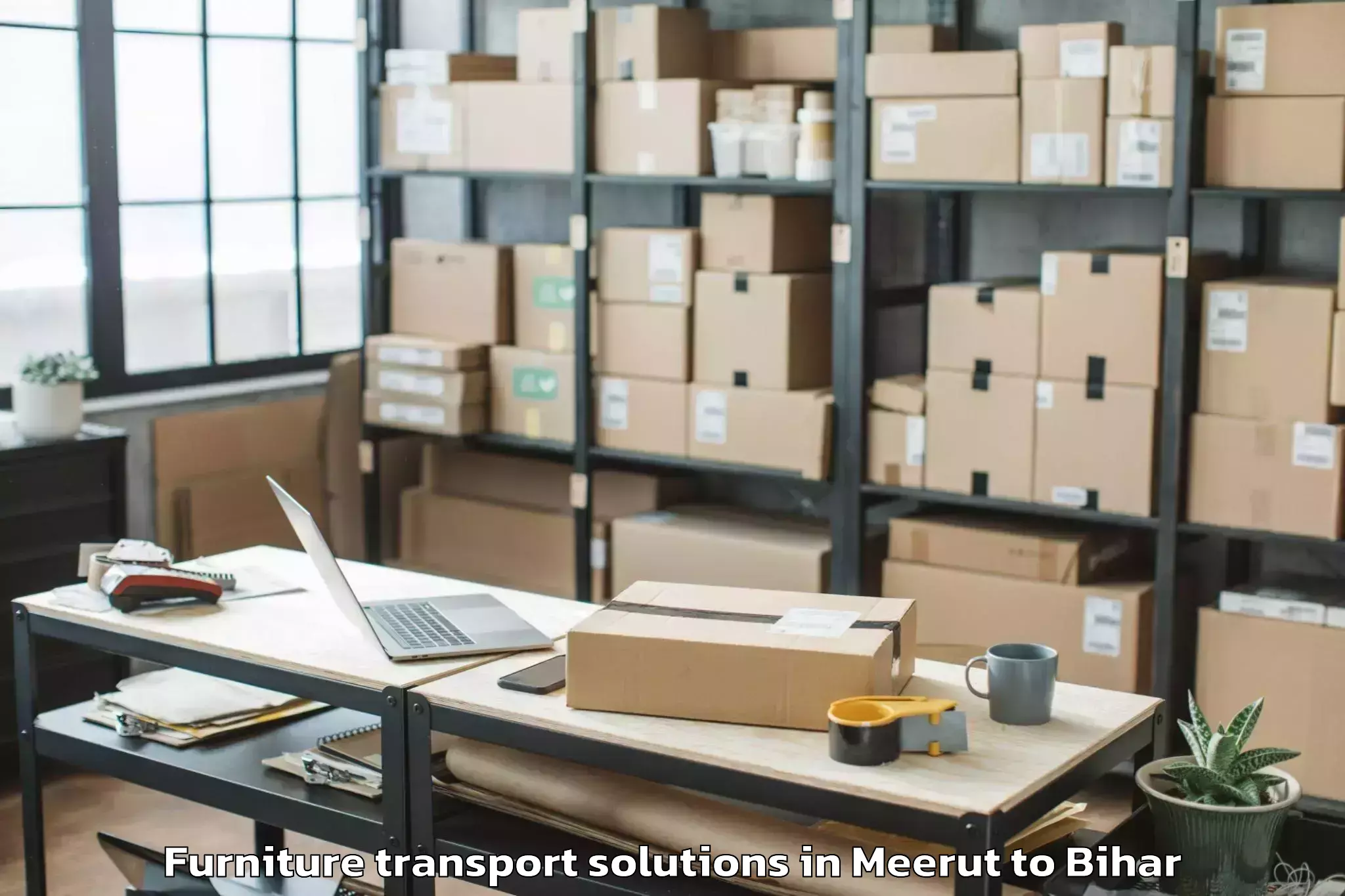 Affordable Meerut to Triveniganj Furniture Transport Solutions